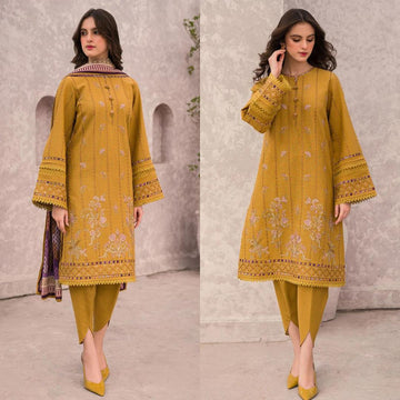 3- Piece Embroidered Lawn Dress