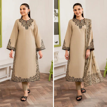 3- Piece Embroidered Lawn Dress