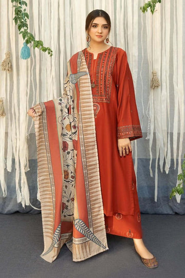 3- Piece Embroidered Lawn Dress
