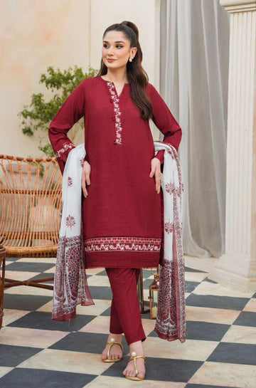 3- Piece Embroidered Lawn Dress