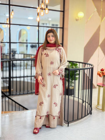 3- Piece Embroidered Lawn Dress