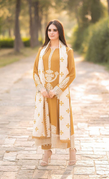 3- Piece Embroidered Lawn Dress
