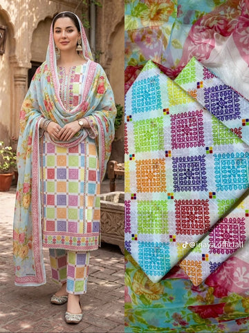 LV- 51 Pure Lawn 3 Piece