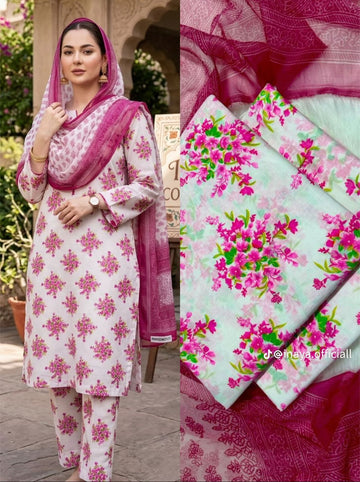 LV- 50 Pure Lawn 3 Piece