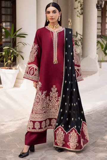 Emb Dhanak 3Pc Suit
