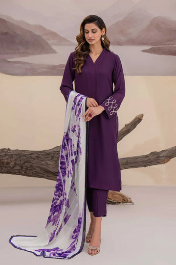 Embroidered Lawn Fancy 3 Piece Dress