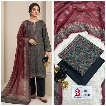 Print Lawn 3-Piece Suit